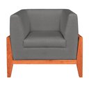 Ver imagem 2 de Kit 02 Poltronas Lucy Linho Cinza A26 Castanho