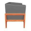 Ver imagem 4 de Kit 02 Poltronas Lucy Linho Cinza A26 Castanho