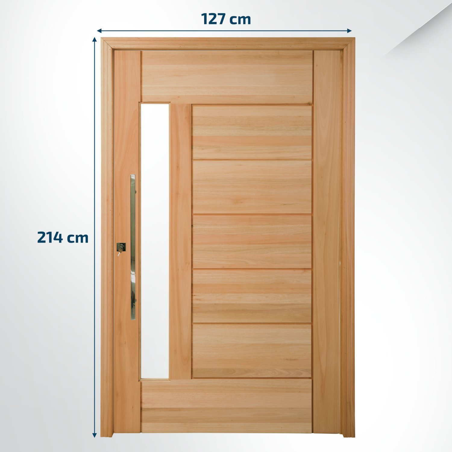 Porta Pivotante Maciça 214x127cm Eucalipto PM76 Lira Cruzeiro Portas - 2