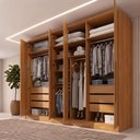 Ver mais imagens de Guarda Roupa Casal 6 Portas com Espelho Leblon Marrom/Cinamomo