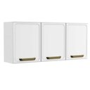 Ver imagem 1 de Armário Aéreo Cozinha Modulado Bella C/ 3 Portas 120cm Branco - Bertolini