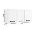 Ver imagem 2 de Armário Aéreo Cozinha Modulado Bella C/ 3 Portas 120cm Branco - Bertolini