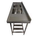 Ver imagem 3 de Pia Aço Inox Industrial 140x60x90 Cm Cuba Dupla Nortinox