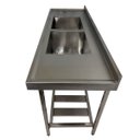 Ver imagem 3 de Pia Aço Inox Industrial 140x60x90 Cm Cuba Dupla Nortinox