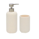 Ver imagem 1 de Kit Lavabo Poliresina Off White – 2 Peças