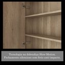 Ver mais imagens de Gabinete para Banheiro 100cm com Espelheira sem Cuba Malba Marrom/Barrique/Argento