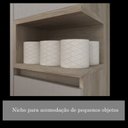 Ver imagem 7 de Gabinete para Banheiro 100cm com Espelheira sem Cuba Malba Marrom/Barrique/Argento