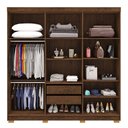 Ver imagem 4 de Guarda Roupa Casal Elegance 6 Portas Imbuia Rústico Vila Rica