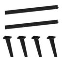 Ver imagem 1 de Kit 2 Puxadores com 4 Pés Palito Retrô para Balcão Cozinha 70cm Veneza Multimóveis Mp2309 Preto