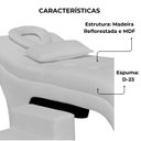 Ver imagem 2 de Maca Estofada Estética Botonê 70 Cm Sobrancelha Cilios Cor:branco