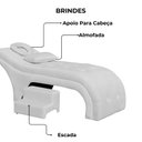 Ver imagem 3 de Maca Estofada Estética Botonê 70 Cm Sobrancelha Cilios Cor:branco