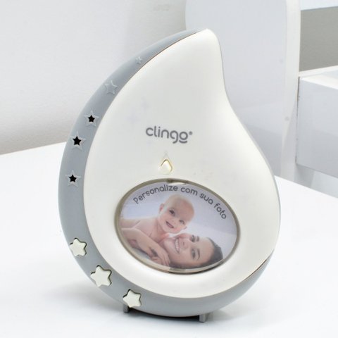 Luminaria Abajur Luz e Sons Foma Gota Clingo Personalizavel