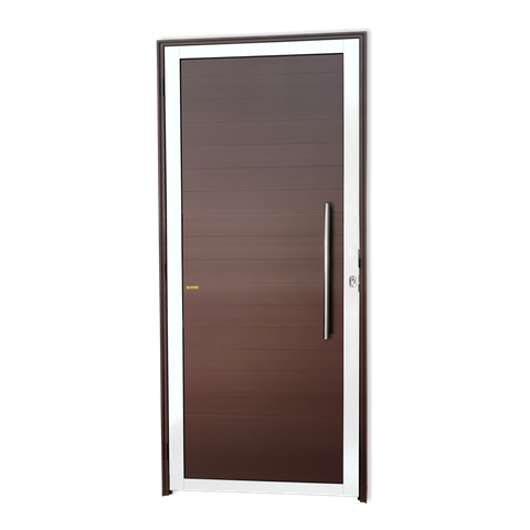 Porta Alumínio Lambril c/Puxador D.Mix Corten 80 Brimak