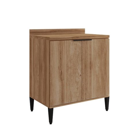 Balcão De Cozinha Miami 800mm 2 Portas Com Tampo Carraro   