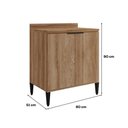 Ver imagem 2 de Balcão De Cozinha Miami 800mm 2 Portas Com Tampo Carraro