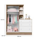 Ver imagem 4 de Guarda Roupa com Cômoda Doce Sonho Qmovi 4070:Branco/Freijo