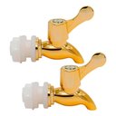 Ver imagem 1 de Kit 2 Torneiras para Suqueira Dispenser Plástico Dourada Luxo Filtro com Vedação