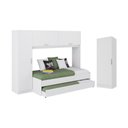 Ver imagem 2 de Quarto Infantil Modulado Bicama com Guarda-Roupa e Sapateira 3 Portas Pulse Multimóveis MP4852