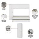 Ver imagem 7 de Quarto Infantil Modulado Bicama com Guarda-Roupa e Sapateira 3 Portas Pulse Multimóveis MP4852