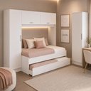 Ver imagem 1 de Quarto Infantil Modulado Bicama com Guarda-Roupa e Sapateira 3 Portas Pulse Multimóveis MP4852