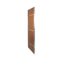 Ver imagem 3 de Kit Porta de Madeira Decorada 212x95cm com Batente de Aluminio 3,6cm Gáucha MGM Abertura Direita Marrom/Mogno