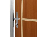 Ver imagem 5 de Kit Porta de Madeira Decorada 212x95cm com Batente de Aluminio 3,6cm Gáucha MGM Abertura Direita Marrom/Mogno