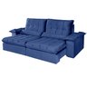 Sofá City 4 Lugares Retrátil e Reclinável 250cm Tecido Veludo Aifos Cor Azul - 1