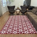 Ver imagem 2 de Tapete Flannel Sala Quarto Luxo Macio 2,00x1,40 Vermelho