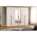 Ver imagem 1 de Guarda Roupa Casal 6 Portas (2 C/ Espelho) e 4 Gavetas Ph 1807 Carvalho Nature/off White - Herval