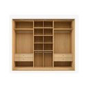 Ver imagem 5 de Guarda Roupa Casal 6 Portas (2 C/ Espelho) e 4 Gavetas Ph 1807 Carvalho Nature/off White - Herval