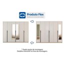 Ver imagem 2 de Guarda Roupa Casal 6 Portas (2 C/ Espelho) e 4 Gavetas Ph 1807 Carvalho Nature/off White - Herval