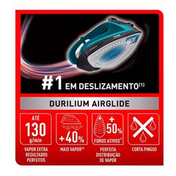 Ferro de Passar a Vapor Arno Ultragliss Durilium Plus FMY com Spray e Base Antiaderente - 3
