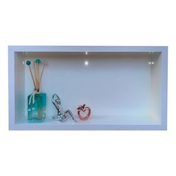 Nicho em Porcelanato Branco para Banheiro 64x32 - 3