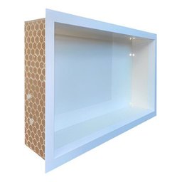 Nicho em Porcelanato Branco para Banheiro 64x32 - 5