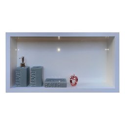 Nicho em Porcelanato Branco para Banheiro 64x32 - 2