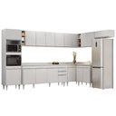 Ver imagem 1 de Armário de Cozinha Modulada de Canto 9 Peças CP05 Balcão com Tampo Branco - Lumil Lumil Móveis