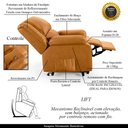 Ver imagem 3 de Poltrona do Papai Reclinável Sala de Cinema Madrid Elevação Lift Elétrico PU Whisky G26 Gran Belo