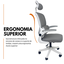 Cadeira de Escritório Presidente Executiva Oficial Legacy - Cinza - 1 - 4