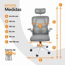 Ver imagem 5 de Cadeira de Escritório Presidente Executiva Oficial Legacy - Cinza + E-book