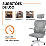 Cadeira de Escritório Presidente Executiva Oficial Legacy - Cinza - 1 - 7