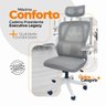 Cadeira de Escritório Presidente Executiva Oficial Legacy - Cinza + E-book - 4