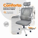 Ver imagem 4 de Cadeira de Escritório Presidente Executiva Oficial Legacy - Cinza + E-book