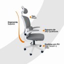 Ver imagem 6 de Cadeira de Escritório Presidente Executiva Oficial Legacy - Cinza + E-book