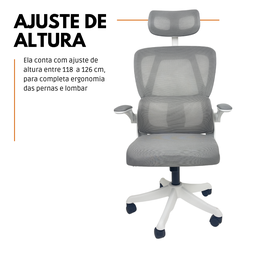 Cadeira de Escritório Presidente Executiva Oficial Legacy - Cinza - 1 - 3
