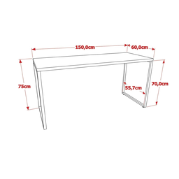 Mesa para Escritório Office Estilo Industrial - 2