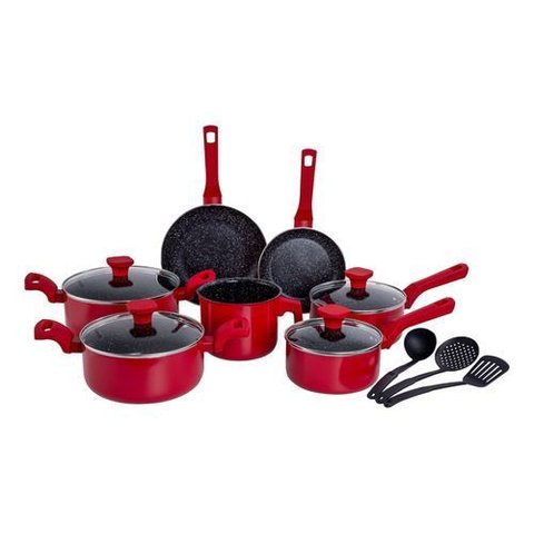 Conjunto Panela Indução Cerâmico Fogão Pratic Cook 10pç Mimo