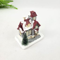 Vila Natalina Casa com Luz Mini Cenário Enfeite de Natal - 4
