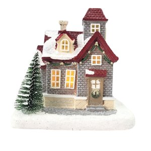Vila Natalina Casa com Luz Mini Cenário Enfeite de Natal