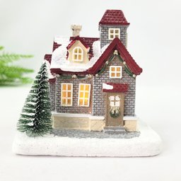 Vila Natalina Casa com Luz Mini Cenário Enfeite de Natal - 2