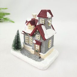Vila Natalina Casa com Luz Mini Cenário Enfeite de Natal - 3